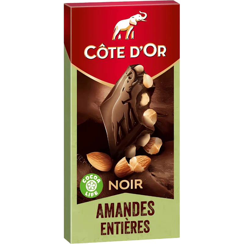 COTE D'OR NOIR AMANDERS 180G