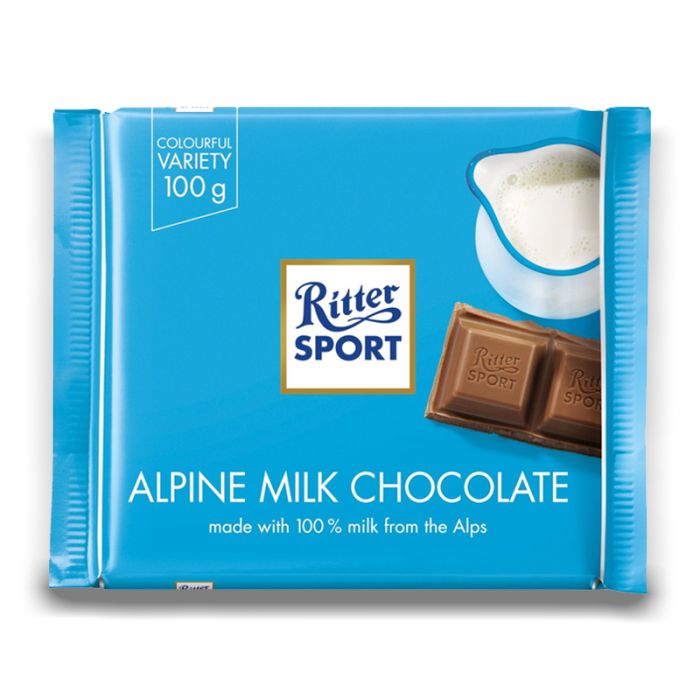 RITTER SPORT MILK CHOCOLATE (100G)